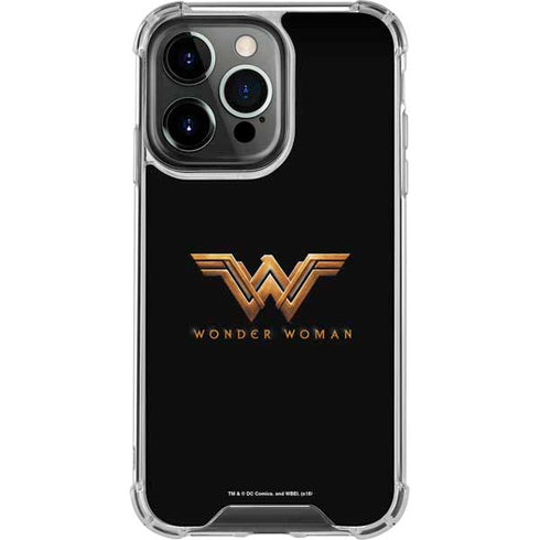 DC Comics Wonder Woman Gold Emblem iPhone 14 Pro Clear Case